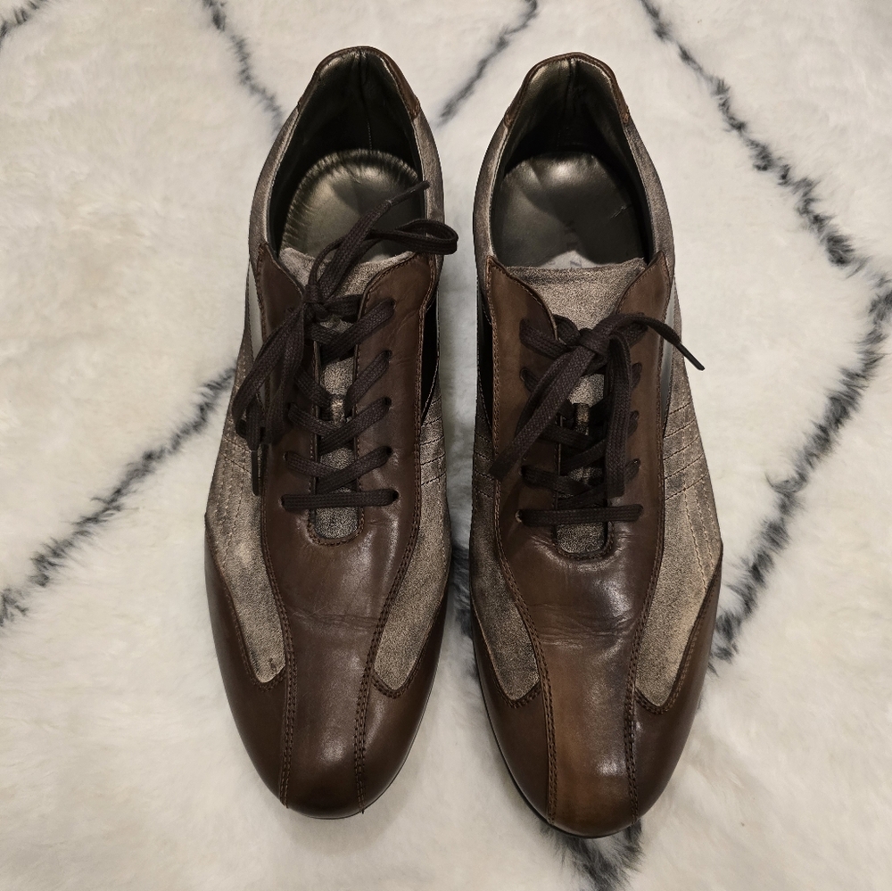 Mezlan Vega Calfskin Lace Up Sneaker